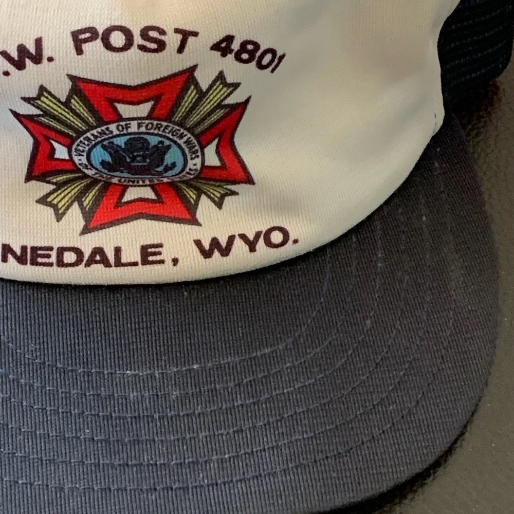 Vintage VFW Post 4801 Pinedale Wyoming Snapback Trucker Hat Baseball Cap Lid